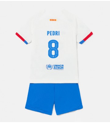 Barcelona Pedri Gonzalez #8 Replika Babytøj Udebanesæt Børn 2023-24 Kortærmet (+ Korte bukser)